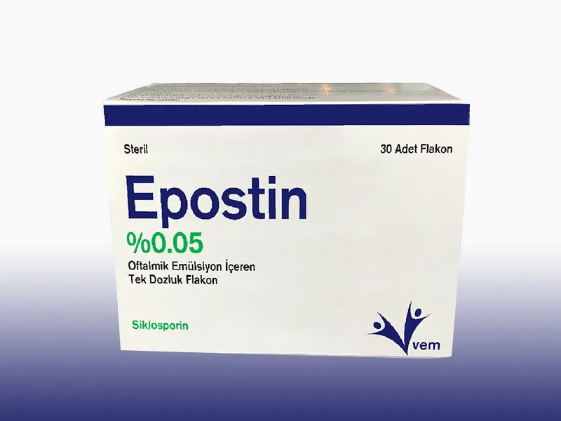 EPOSTIN % 0,05 OFTALMIK EMULSIYON ICEREN TEK DOZLUK 30 FLAKON kutu görseli