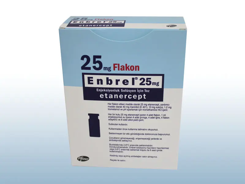ENBREL 25 MG ENJEKSIYONLUK SOLUSYON ICIN TOZ (4 FLAKON) kutu görseli