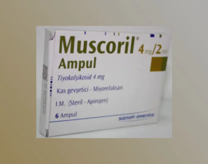 MUSCORIL 4 MG 2 ML 6 AMPUL kutu görseli