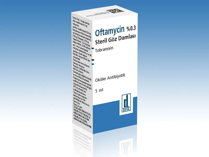 OFTAMYCIN % 0,3 STERIL GOZ DAMLASI 5 ML kutu görseli