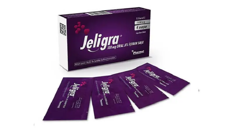 JELIGRA 100 MG ORAL JEL ICEREN 4 SASE kutu görseli