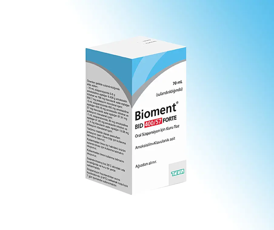 BIOMENT BID FORTE 400/57 70 ML ORAL SUSPANSIYON kutu görseli