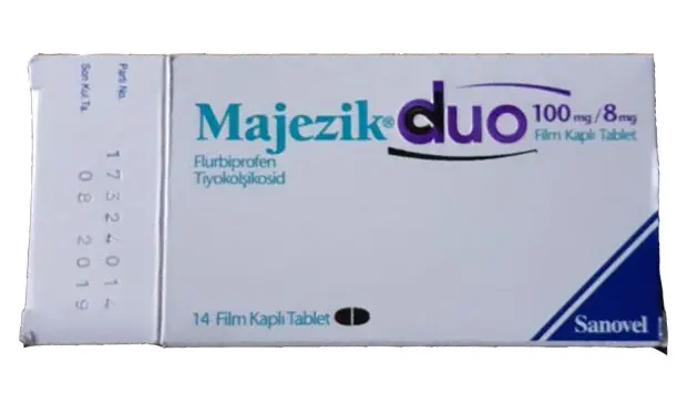 MAJEZIK DUO 100 MG/8 MG 14 FILM KAPLI TABLET kutu görseli