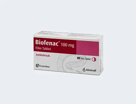 BIOFENAC 100 MG FİLM KAPLI TABLET (20 TABLET) kutu görseli