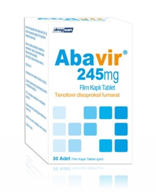 ABAVIR 245 mg 30 film kaplı tablet kutusunun resmi