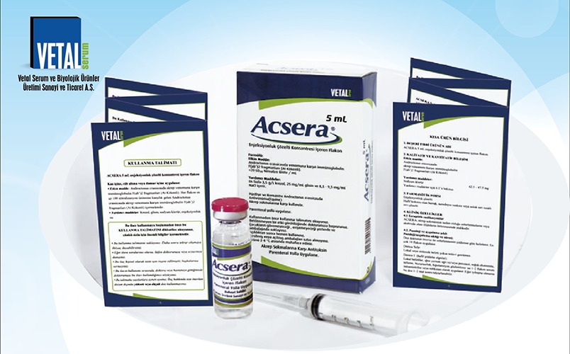 ACSERA 5 ml enjeksiyonluk çözelti konsantresi içeren flakon kutusunun resmi