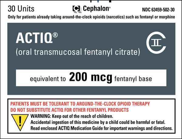 ACTIQ 200 mcg oromukozal aplikatörlü 3 pastil kutusunun resmi