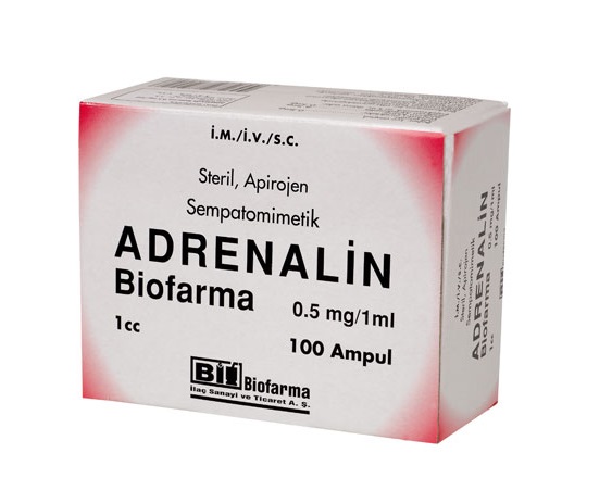 ADRENALIN BIOFARMA 0.5 mg 10 ampül kutusunun resmi