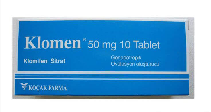 KLOMEN 50 mg 10 tablet kutusunun resmi