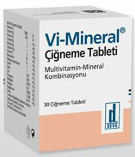 VI-MINERAL 30 çiğneme tableti kutusunun resmi