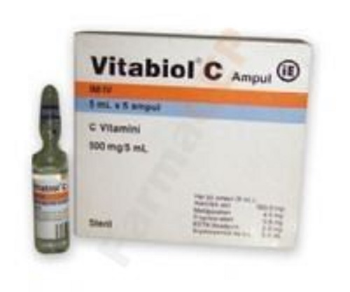 VITABIOL C 5 ml 500 mg 5 ampül kutusunun resmi