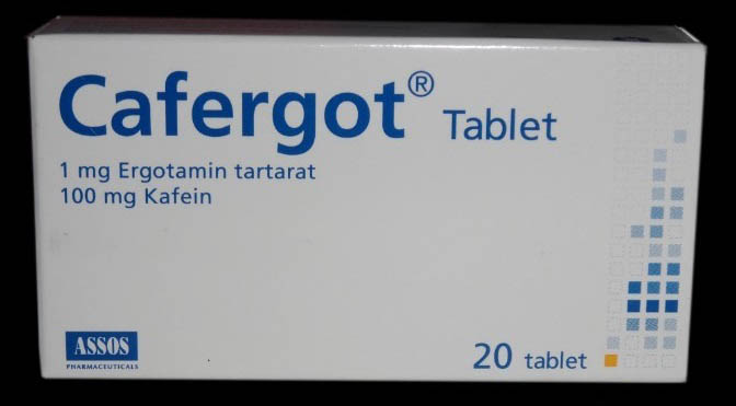 CAFERGOT 1/100 mg 20 draje kutusunun resmi