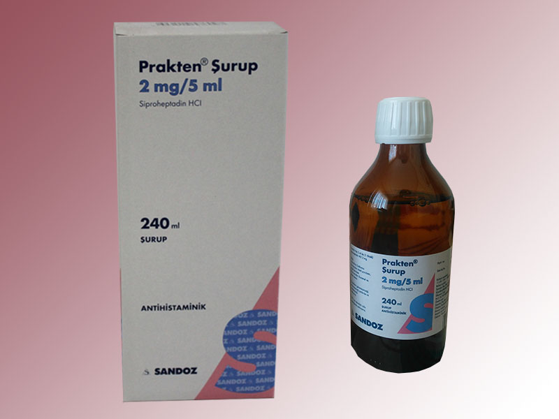 PRAKTEN 5 ml 2 mg 240 ml şurup kutusunun resmi