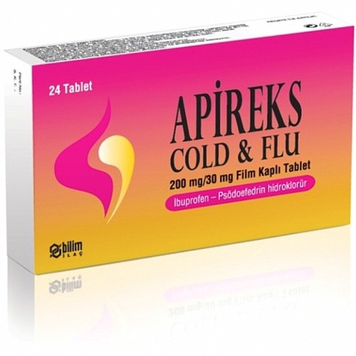 APIREKS COLD&amp;FLU 200 mg/30 mg 24 Tablet Prospektüsü