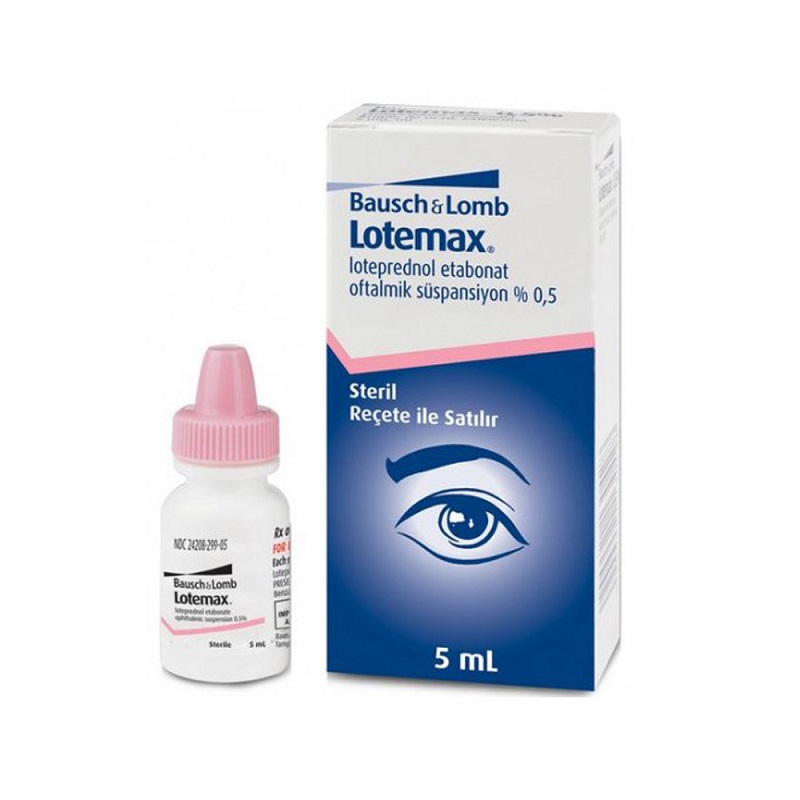 LOTEMAX %0.5 5 ml oftalmik solüsyon kutusunun resmi