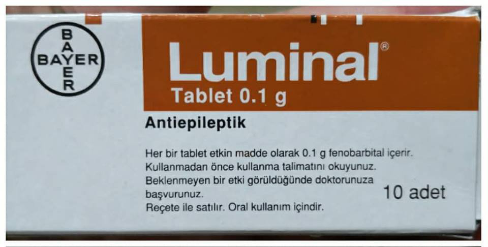 LUMINAL Tablet 0.1 G, 10 Adet kutusunun resmi