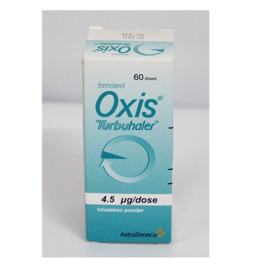 OXIS 4.5 mcg 60 doz turbuhaler kutusunun resmi