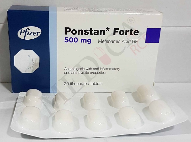 PONSTAN FORT 500 mg 20 tablet kutusunun resmi
