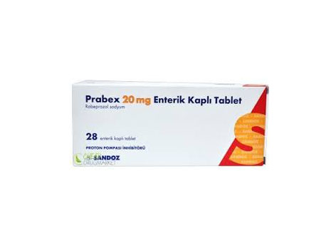 PRABEX 20 mg 28 enterik kaplı tablet kutusunun resmi