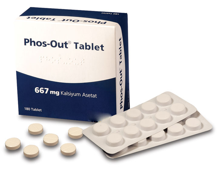 PHOS-OUT 667 mg 180 tablet kutusunun resmi
