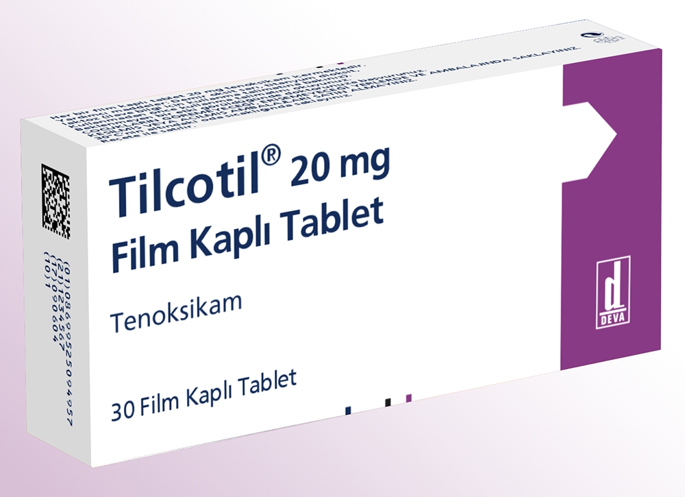 TILCOTIL 20 mg 30 film kaplı tablet kutusunun resmi