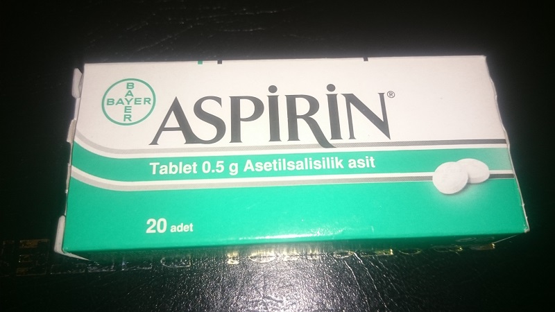 ASPIRIN 500 mg 20 tablet kutusunun resmi