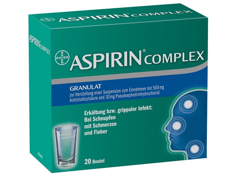 ASPIRIN COMPLEX 500/30 mg oral süspansiyon için granül içeren 10 saşe kutusunun resmi
