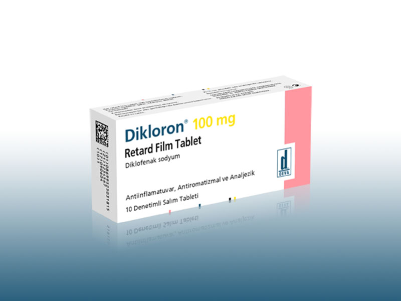 DIKLORON 100 mg 10 retard film tablet kutusunun resmi