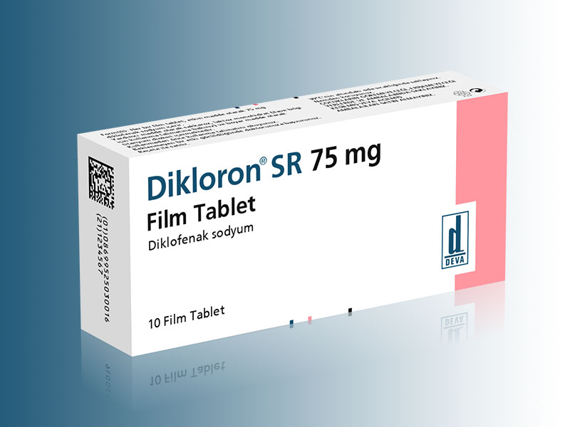 DIKLORON SR 75 mg 10 film tablet kutusunun resmi
