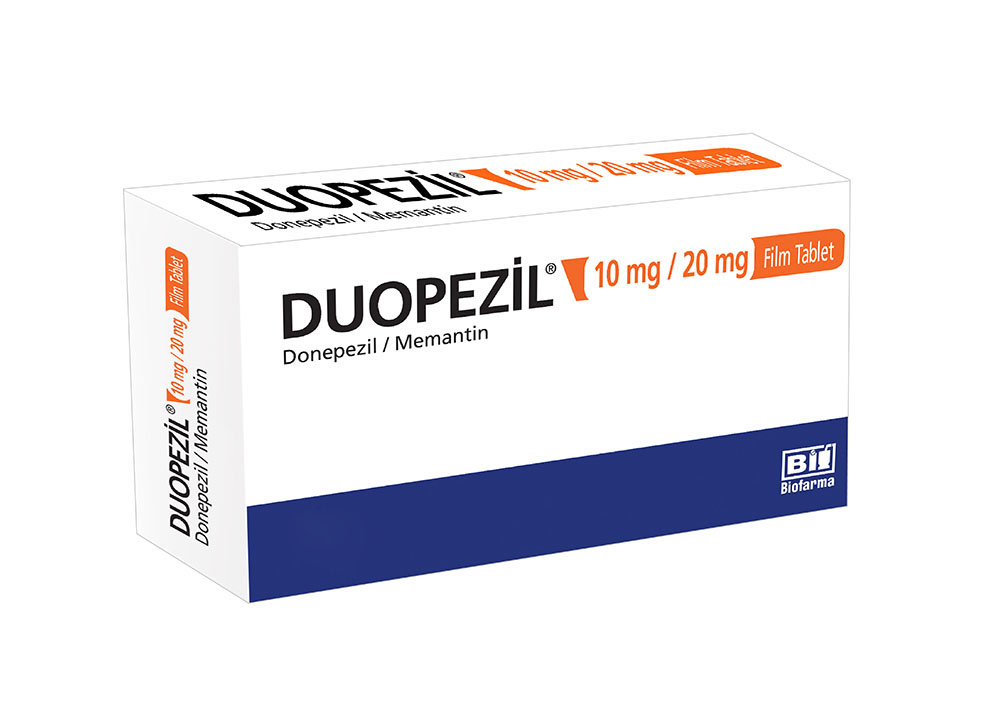 DUOPEZIL 10 mg/20 mg 56 film tablet kutusunun resmi