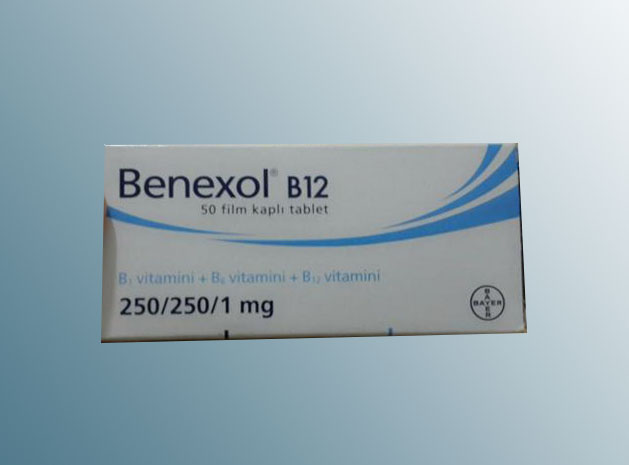 BENEXOL B12 50 film kaplı tablet kutusunun resmi
