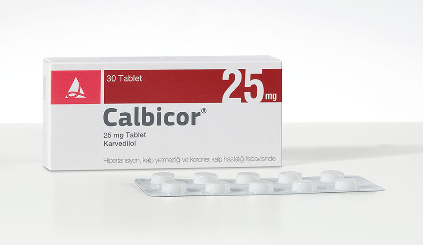 CALBICOR 25 mg 30 tablet kutusunun resmi