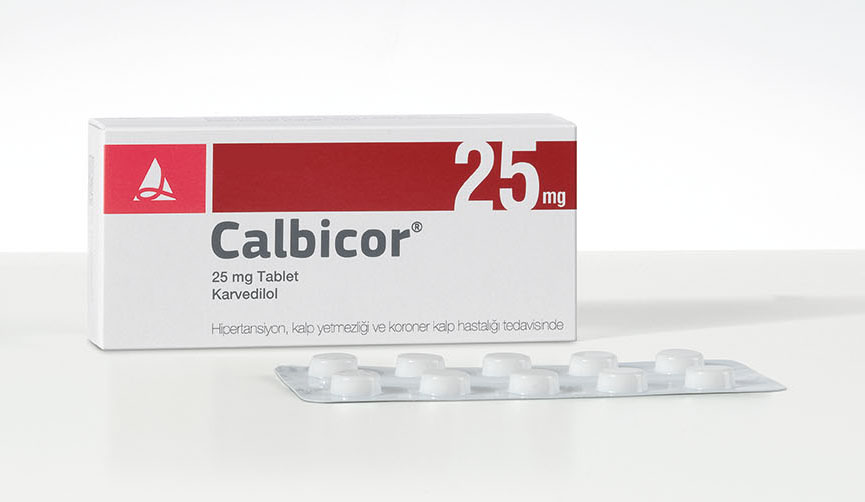 CALBICOR 25 mg 90 tablet kutusunun resmi