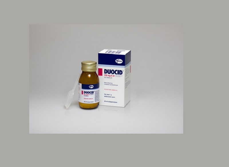 DUOCID 250 mg 100 ml süspansiyon için kuru toz kutusunun resmi