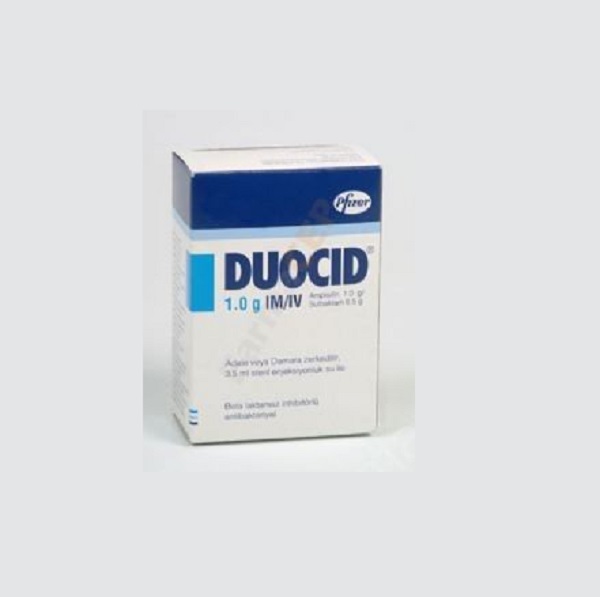 DUOCID IV 1 gr IM/IV  enjektabl toz içeren 1 flakon kutusunun resmi