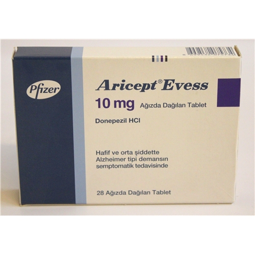 ARICEPT EVESS 10 mg ağızda dağılan tablet, 28 adet kutusunun resmi