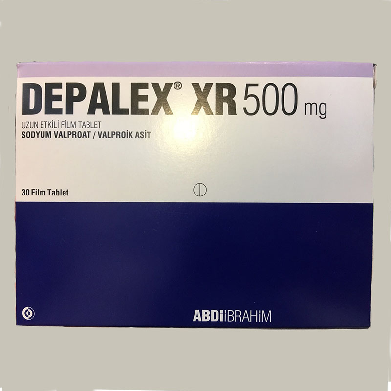 DEPALEX XR 500 mg uzun etkili 30 film tablet kutusunun resmi