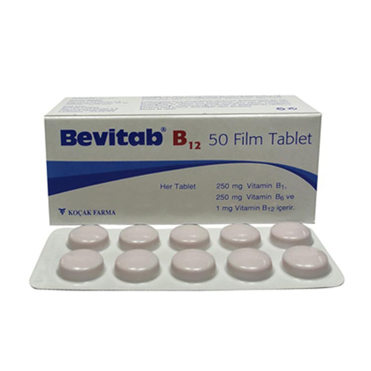 BEVITAB B12 50 film tablet kutusunun resmi