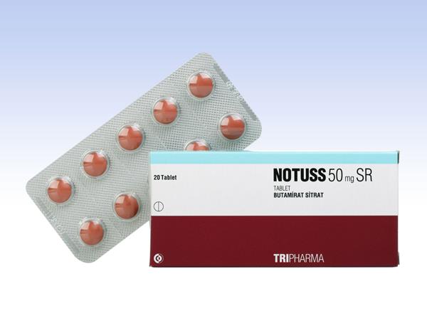 NOTUSS 50 mg SR 20 tablet kutusunun resmi