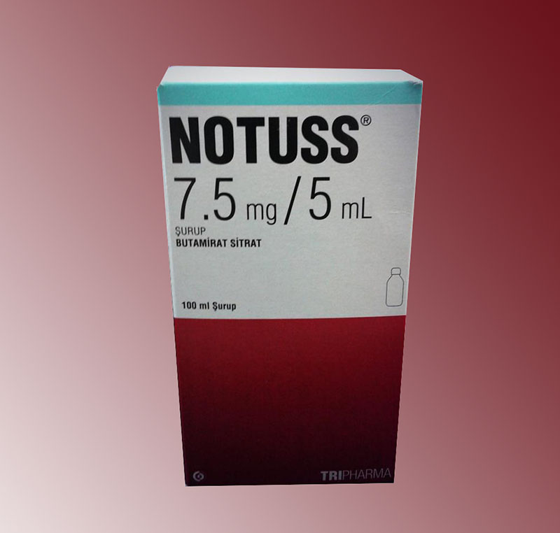 NOTUSS 7.5 mg/5 ml şurup, 100 ml kutusunun resmi