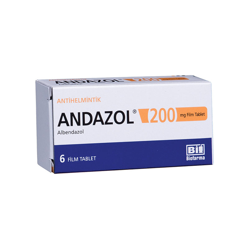 ANDAZOL 200 mg 6 film tablet kutusunun resmi
