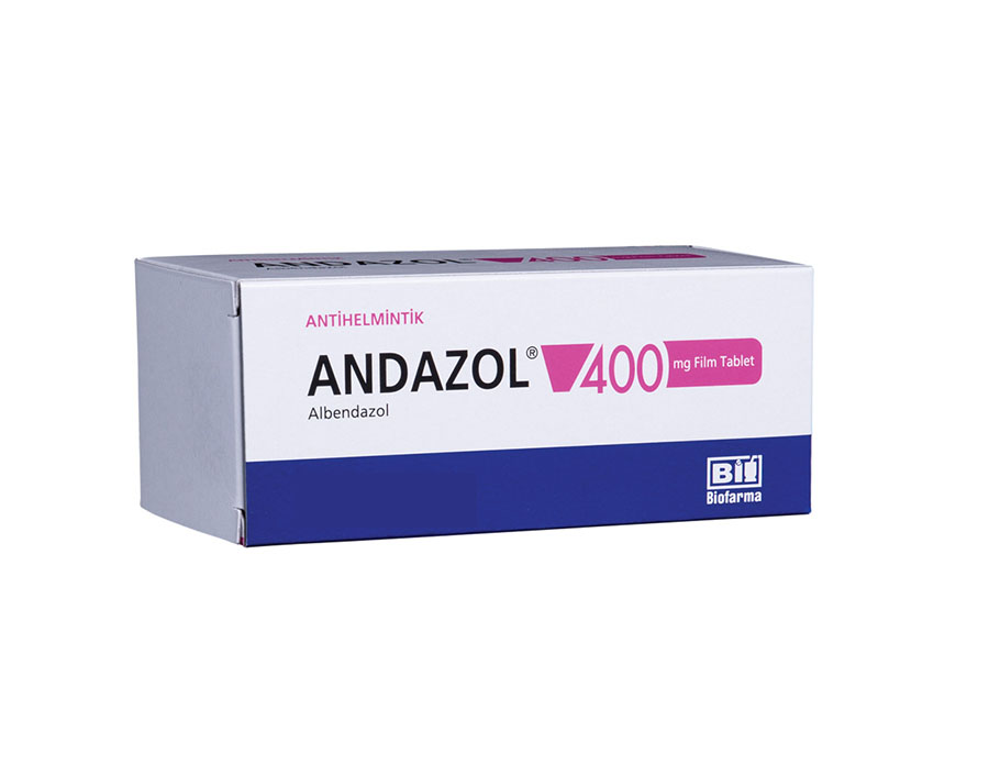 ANDAZOL 400 mg 1 film tablet kutusunun resmi