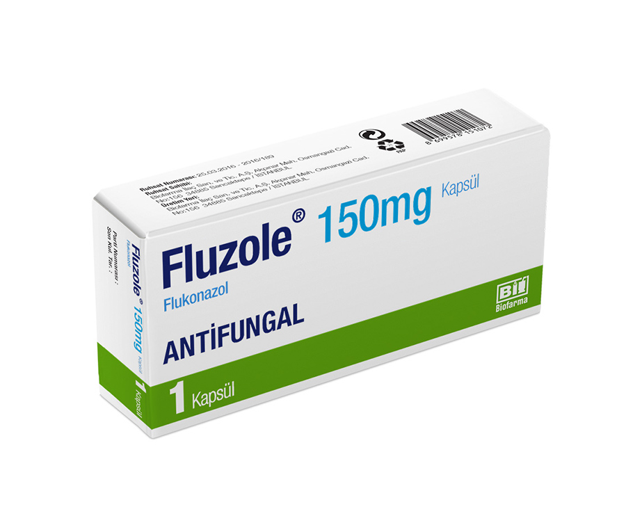 FLUZOLE 150 mg 1 kapsül kutusunun resmi