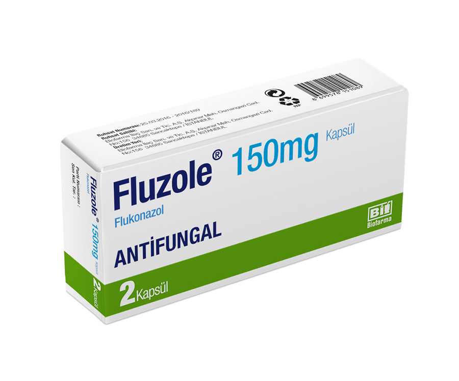 FLUZOLE 150 mg 2 kapsül kutusunun resmi