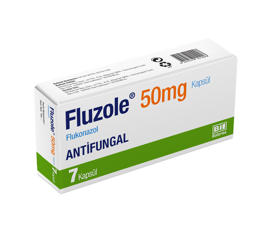 FLUZOLE 50 mg 7 kapsül kutusunun resmi