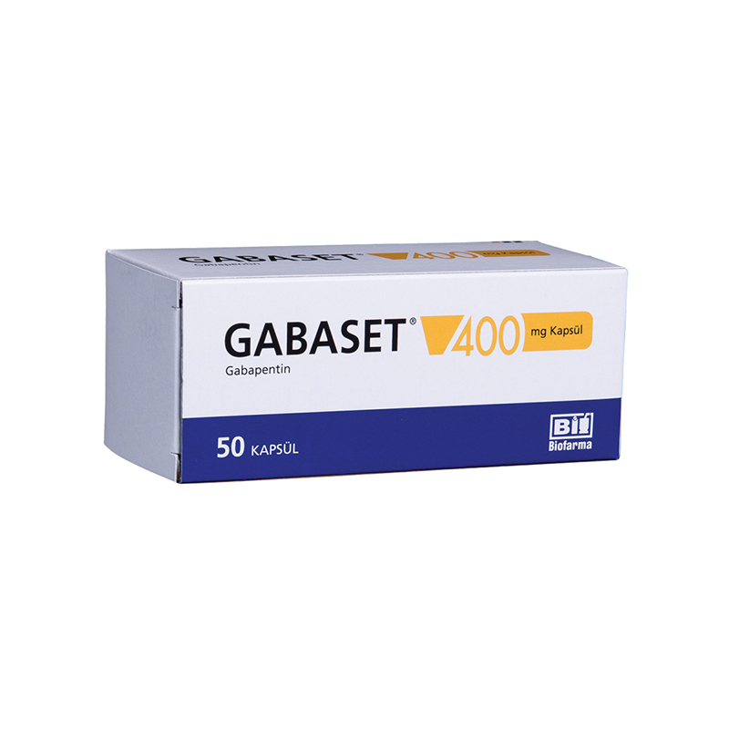 GABASET 400 mg 50 kapsül kutusunun resmi