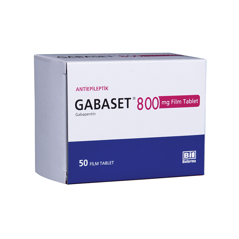 GABASET 800 mg 50 film tablet kutusunun resmi
