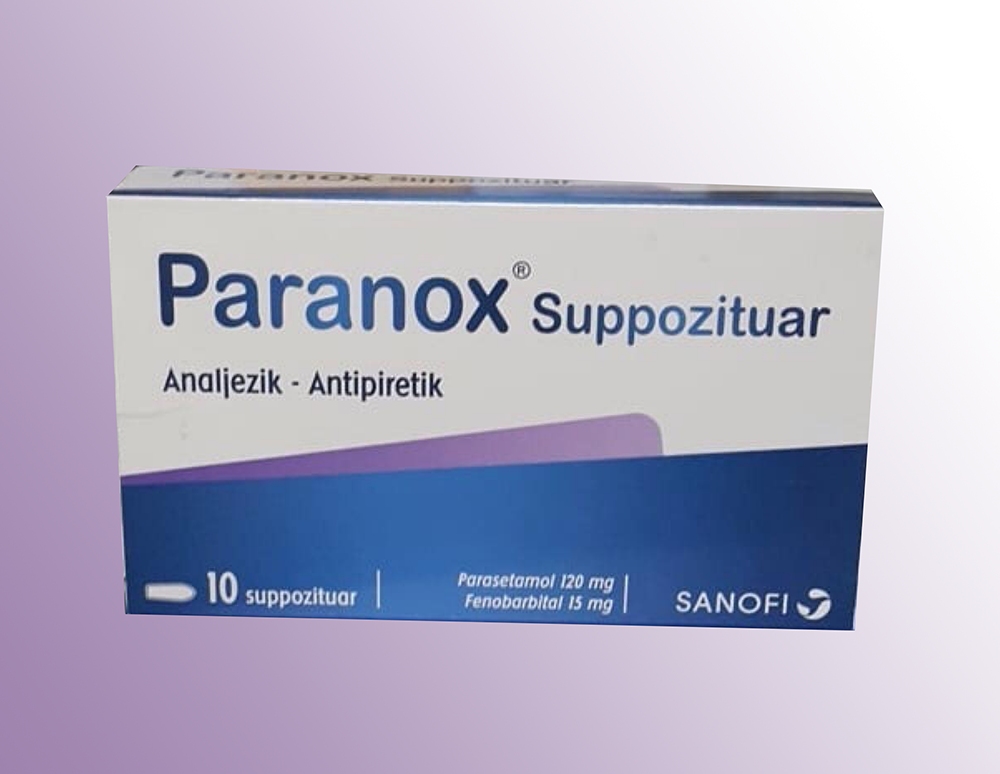 PARANOX 120+15 mg 10 supozituar kutusunun resmi