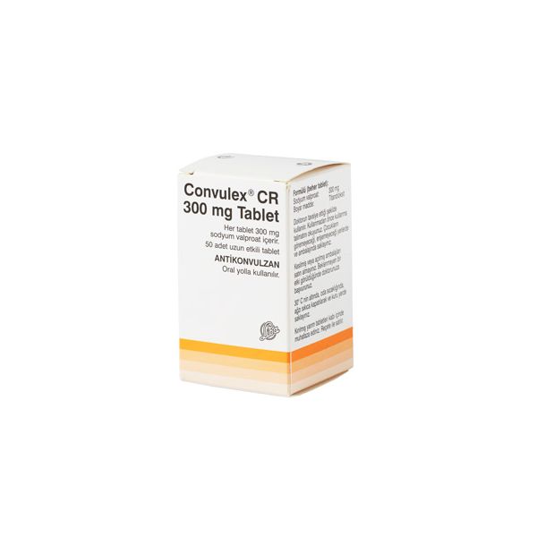 CONVULEX CR 300 mg 50 tablet kutusunun resmi