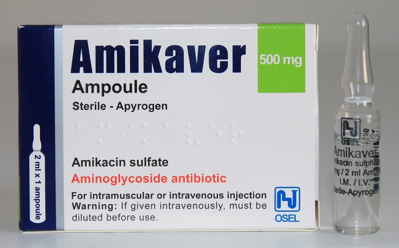 AMIKAVER 500 mg 2 ml x 50 ampül kutusunun resmi